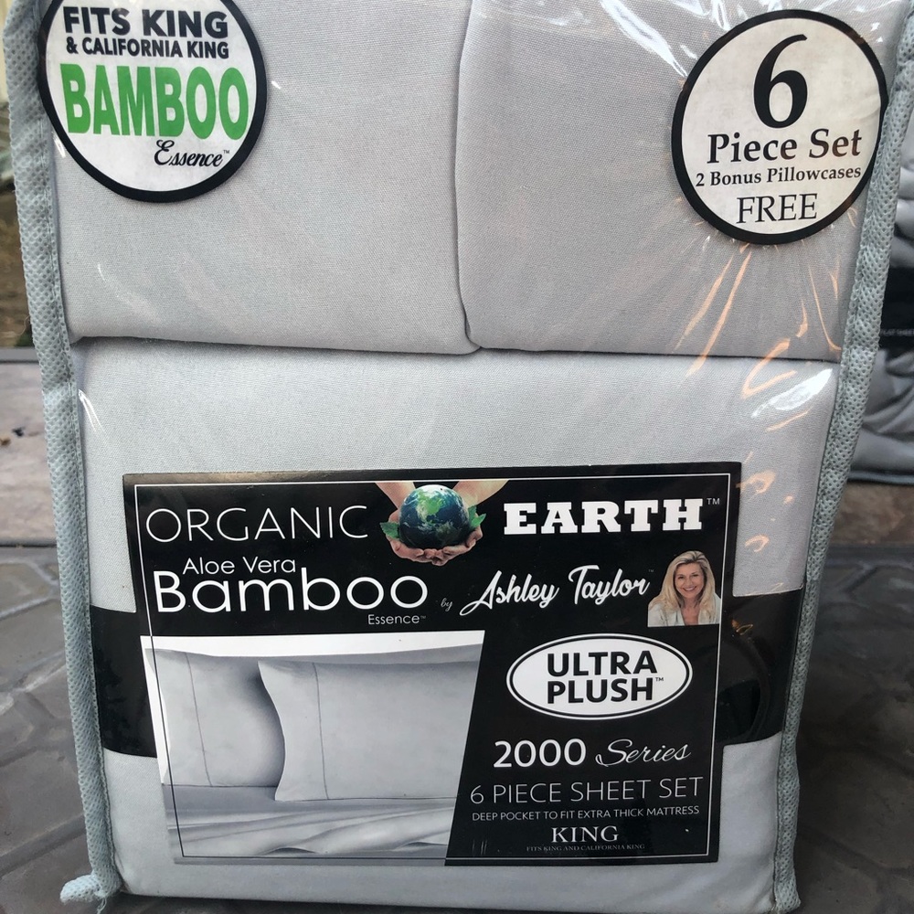 Bed Sheet Set King/California King Silver